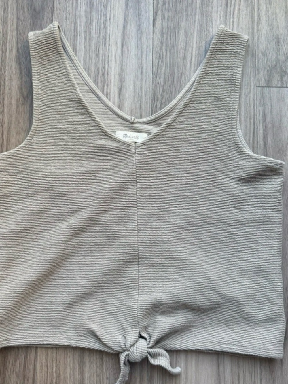 Madewell Ribbed Tie-Front Tank Top
